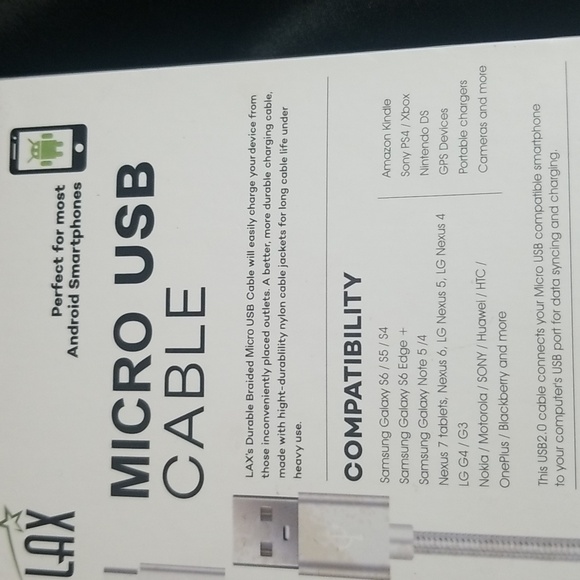 USB cable charging cord for Android smartphone Silver - Picture 10 of 13